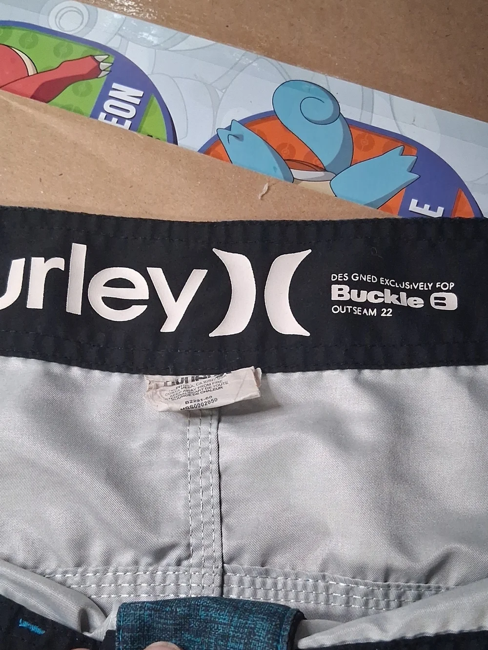 Hurley Teal Heather Boardshorts with White Drawstring